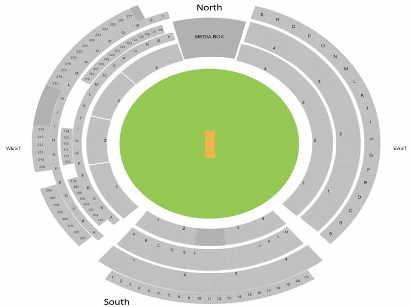 Niranjan Shah Saurashtra Cricket Stadium, Rajkot, India / Niranjan Shah Saurashtra Cricket Stadium, Rajkot, India Venue Seating Plan