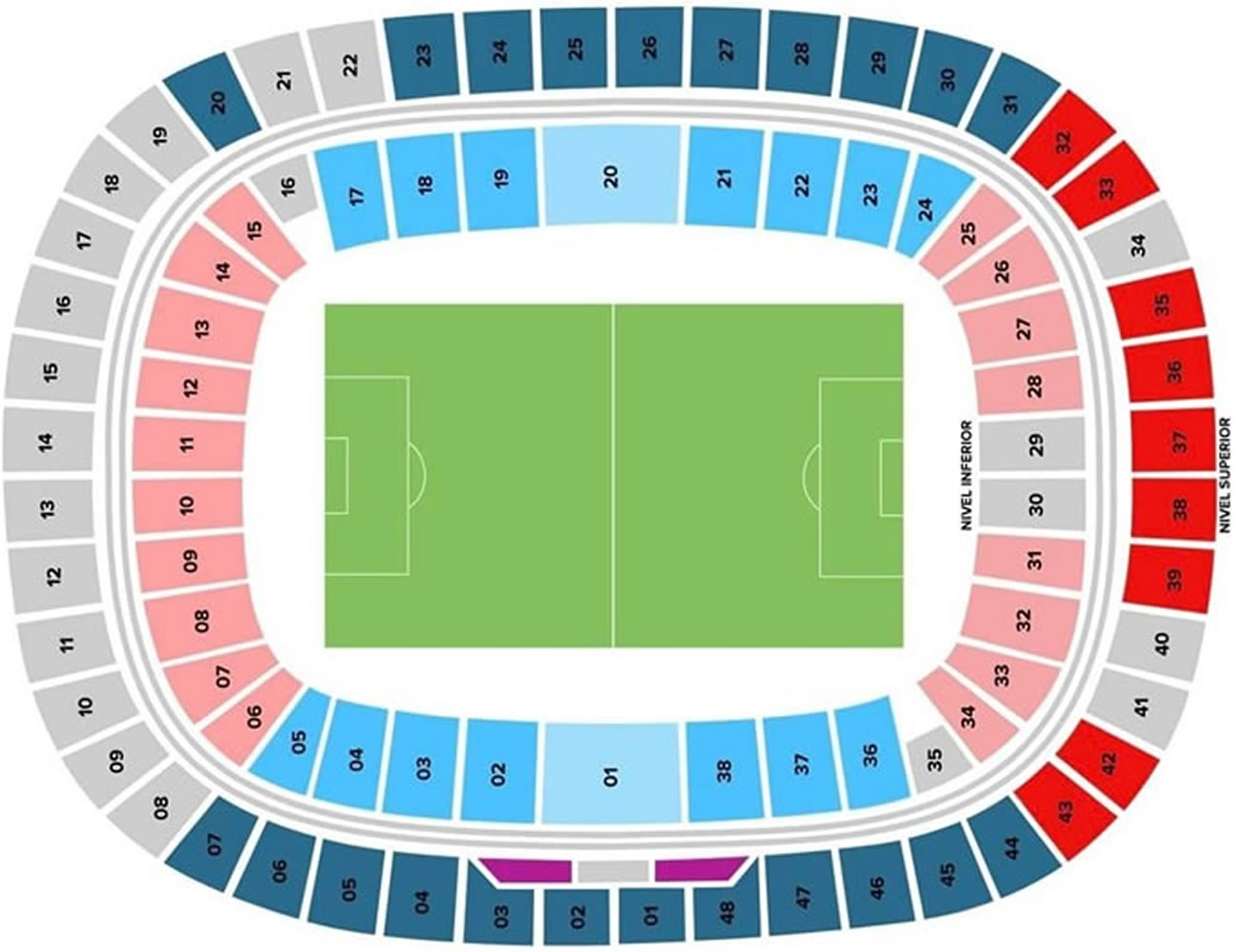 Estadio Guadalajara, Mexico, Mexico / Estadio Guadalajara, Mexico, Mexico Venue Seating Plan