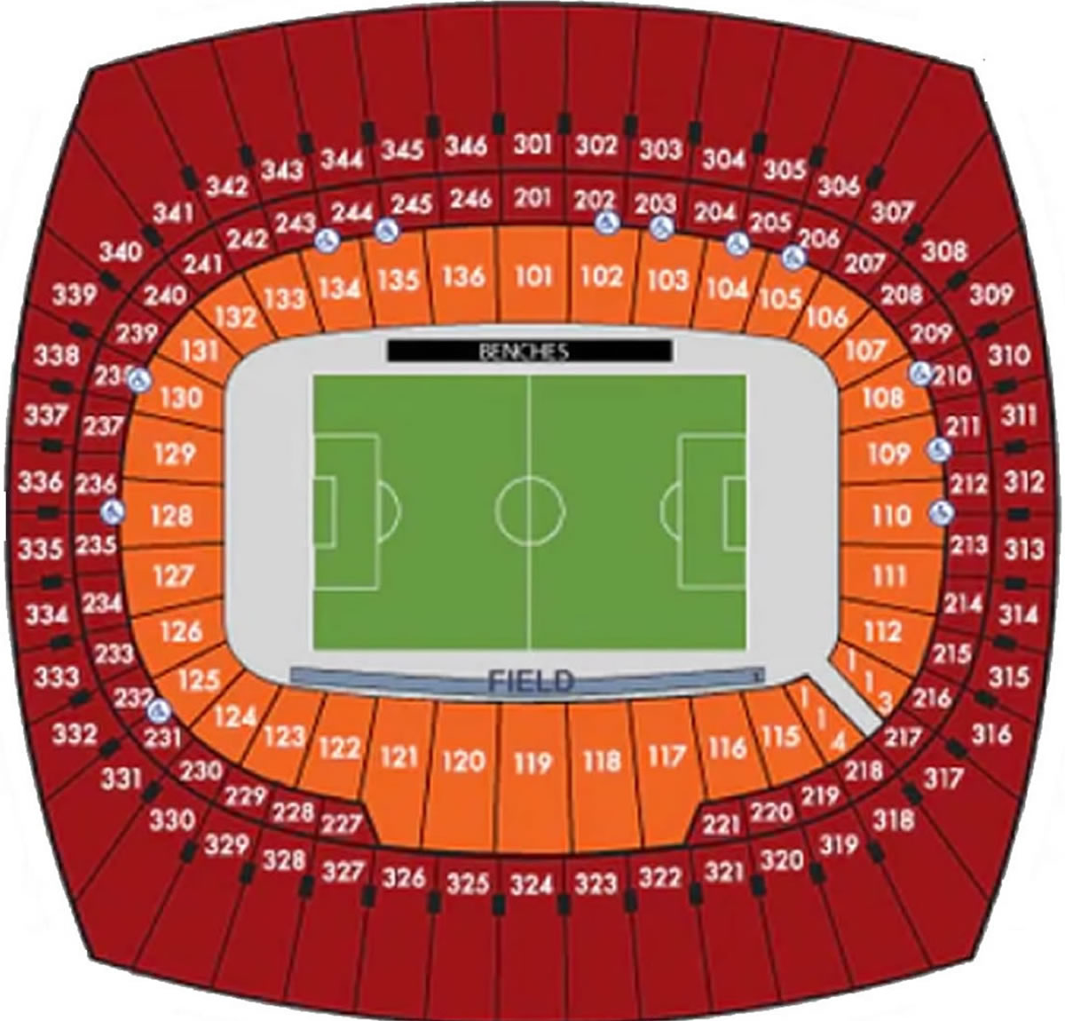 Arrowhead Stadium, Kansas City, Missouri, United States / Arrowhead Stadium, Kansas City, Missouri, United States Venue Seating Plan