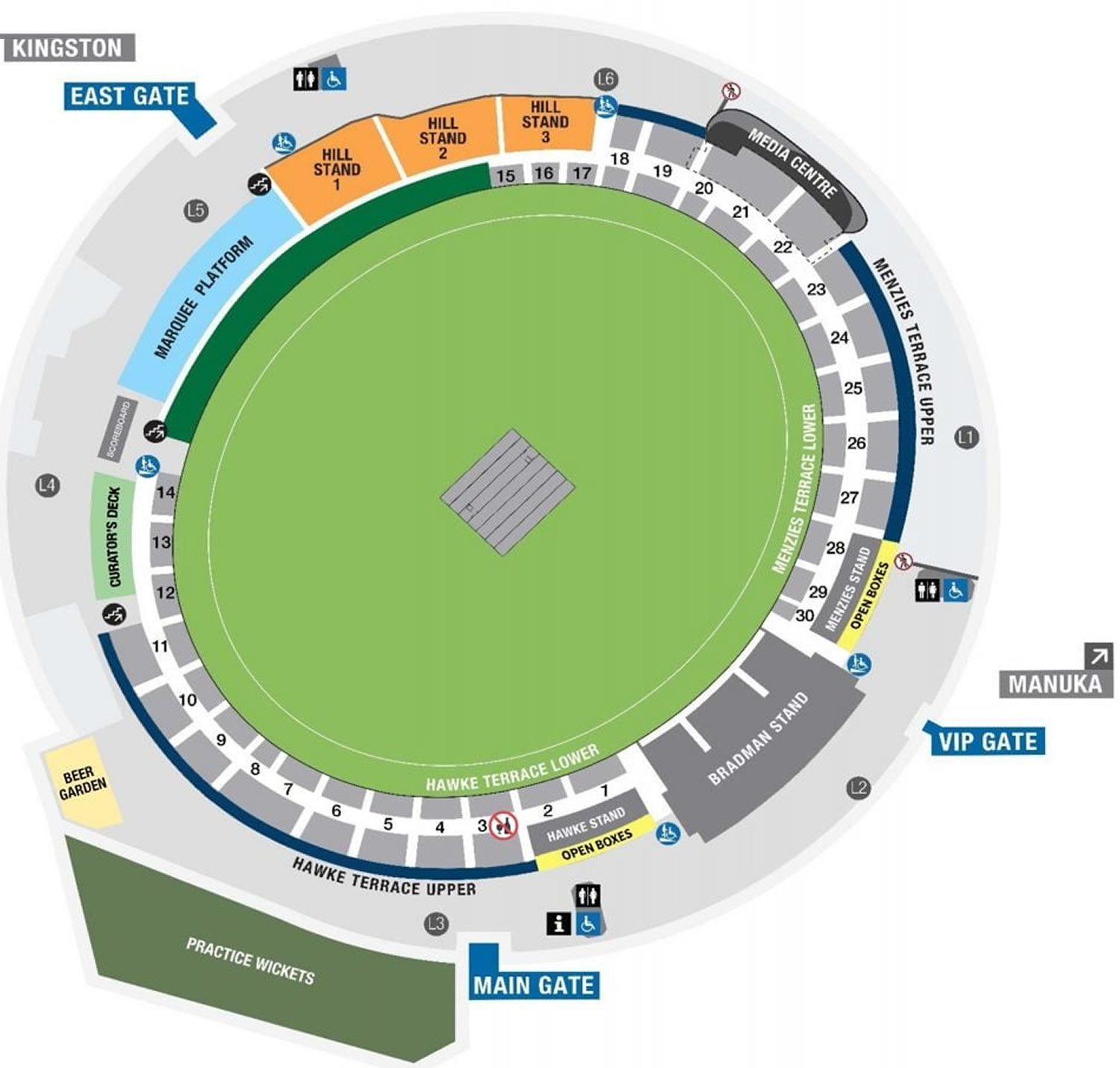 Kia Oval, Kennington, United Kingdom / Kia Oval, Kennington, United Kingdom Venue Seating Plan